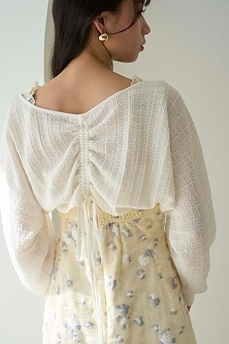 即完　スナイデル　新品タグ付　バックドロストシアーボレロカーディガン　25ss SNIDEL ＼期間限定15%OFF／即日発送(火曜除く)/SNIDEL スナイデル